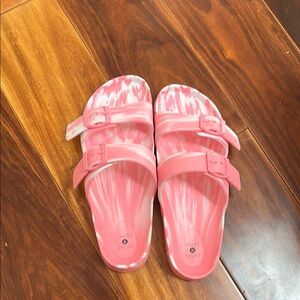 Shade & Shore Pink Swirl Sandals
